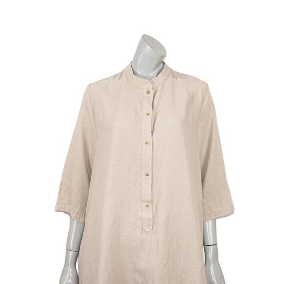 PAR EN PAR Women's The Easy Tunic Blouse in Bone Gray Size Medium NWT - Picture 5 of 10